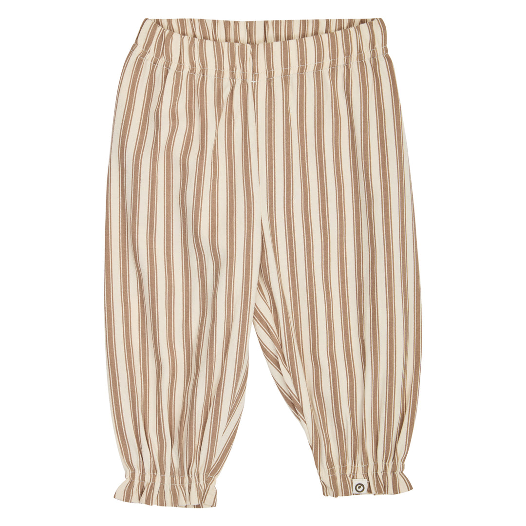 müsli Woven Stripe Volume Pants Baby Pants Oak/ Walnut 690000338