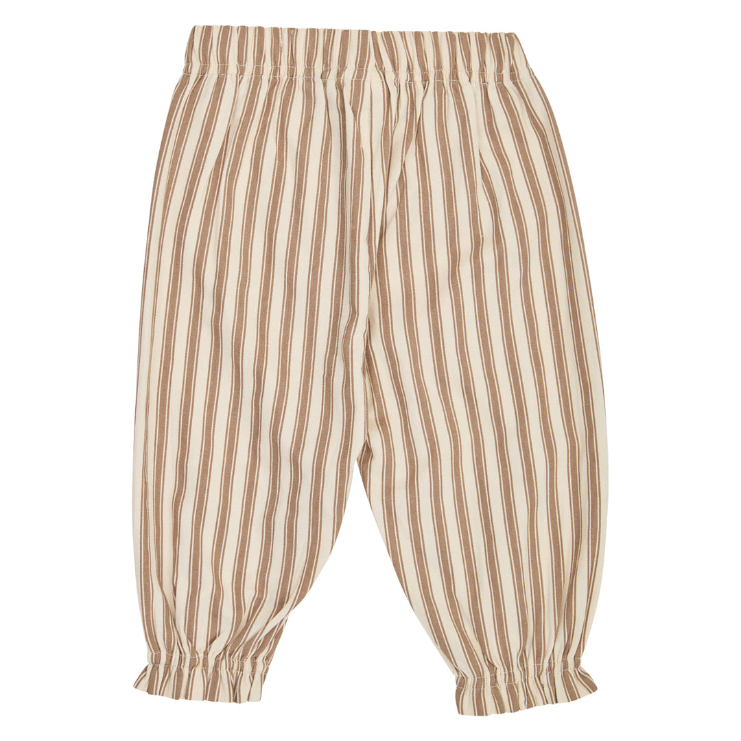 müsli Woven Stripe Volume Pants Baby Pants Oak/ Walnut 690000338
