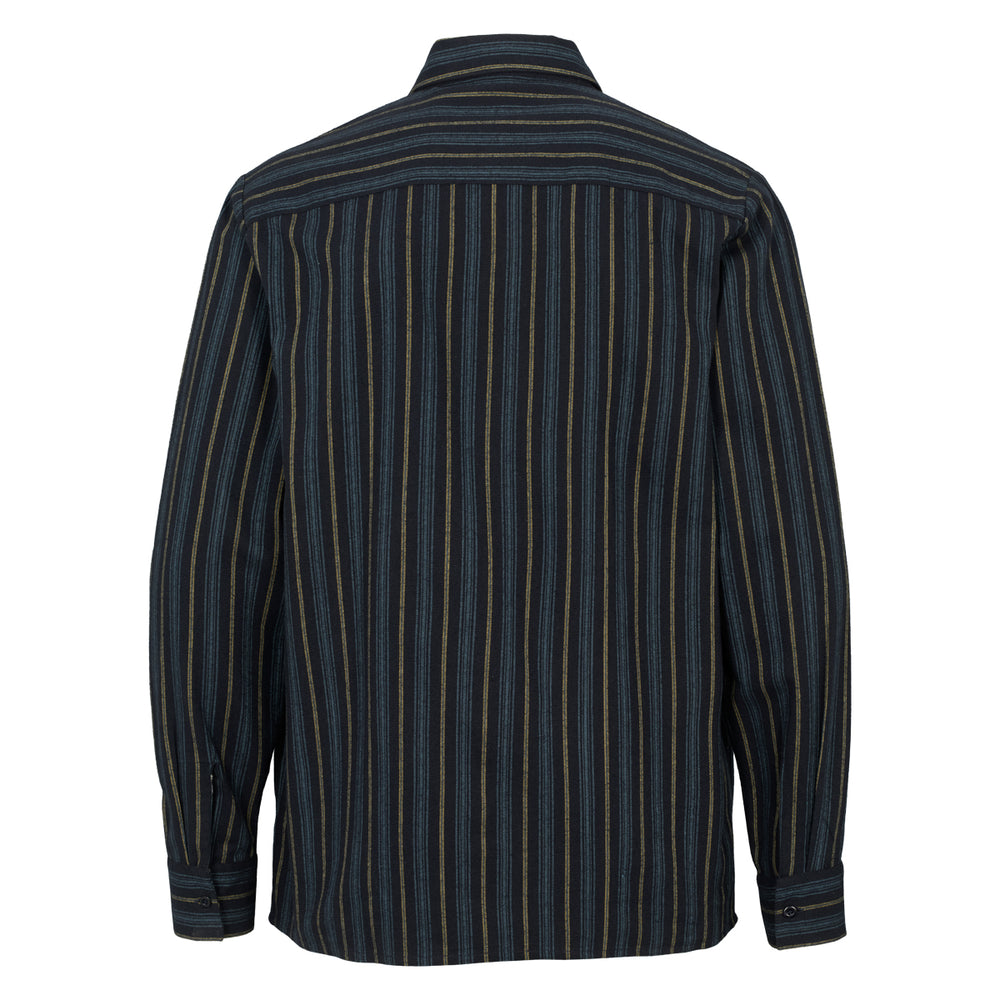 Conservandum Woven stripe shirt S_S Tee Night blue 019402301