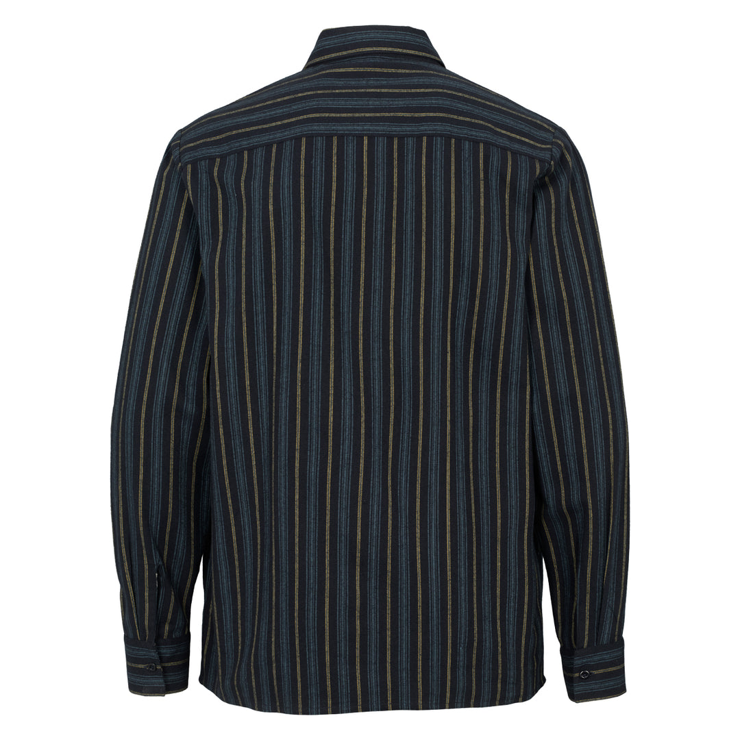 Conservandum Woven stripe shirt S_S Tee Night blue 019402301