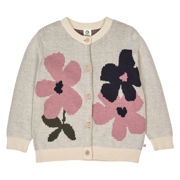 müsli ZINNA floral embroidery knit cardigan L_S Tee Oak 013040001