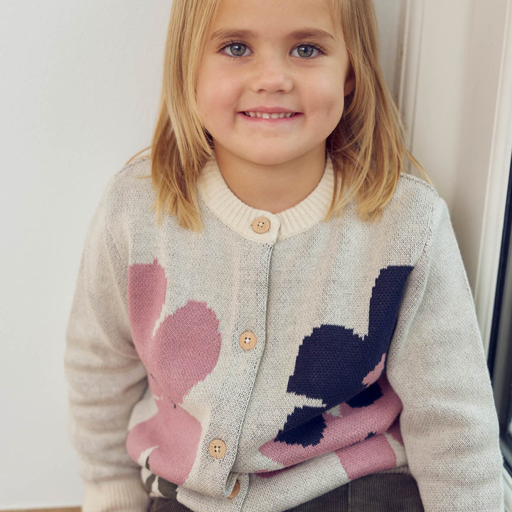 müsli ZINNA floral embroidery knit cardigan L_S Tee Oak 013040001