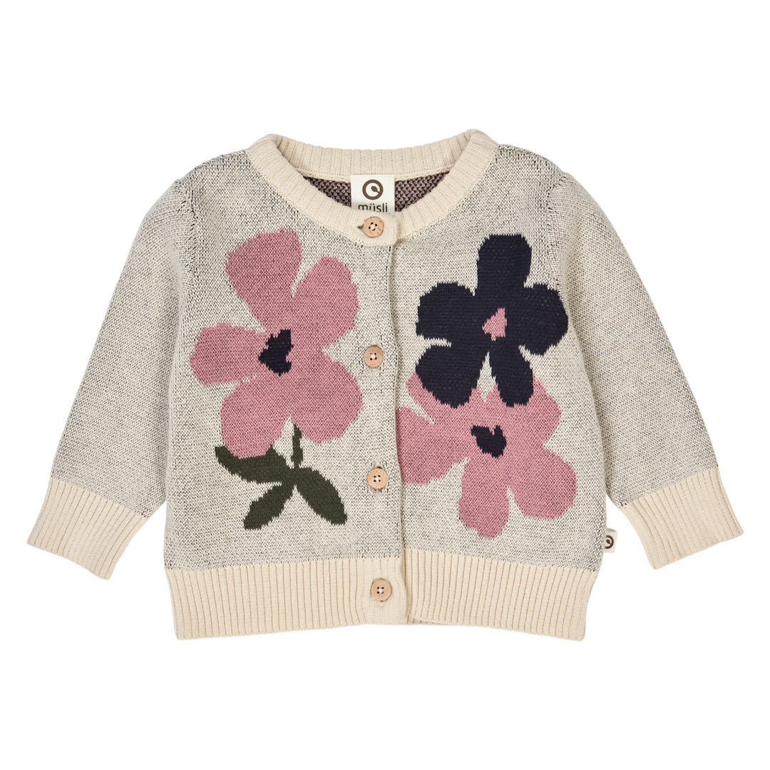 müsli ZINNA floral knit cardigan L_S Tee Oak 013040001