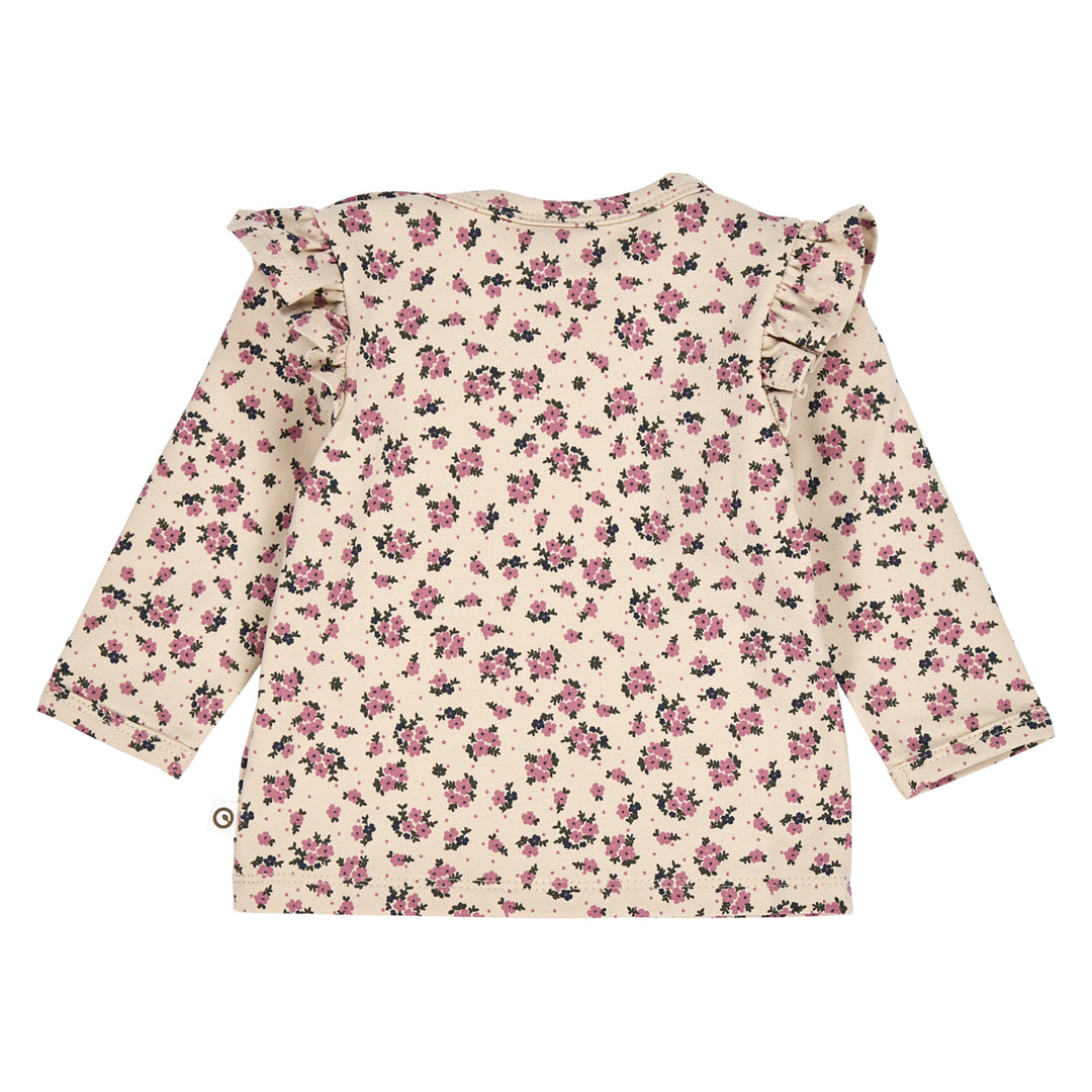 müsli ZINNA floral printed frill top L_S Tee Oak/ Nostalgia rose/ Deep green 690000261
