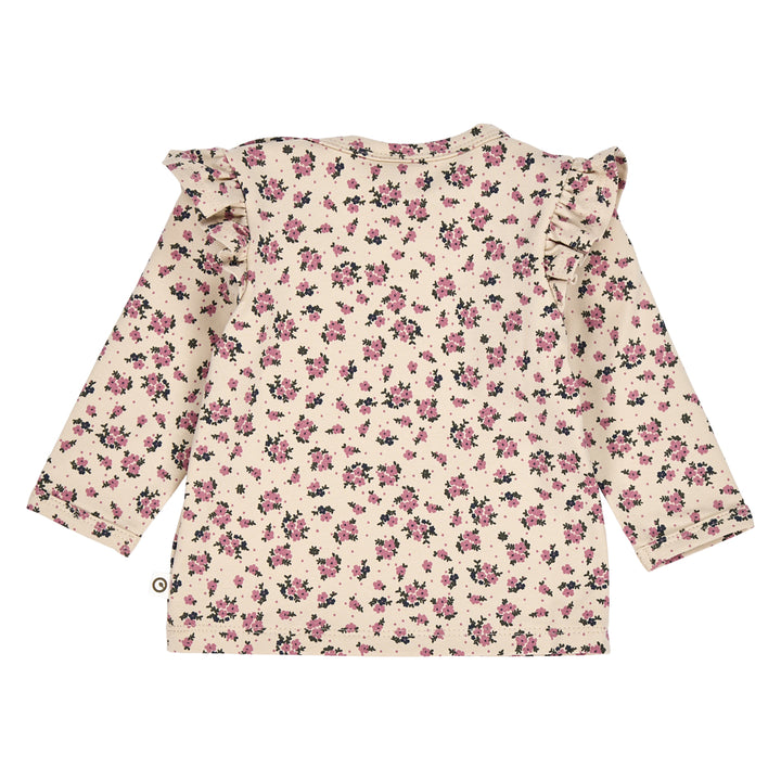 müsli ZINNA floral printed frill top L_S Tee Oak/ Nostalgia rose/ Deep green 690000261