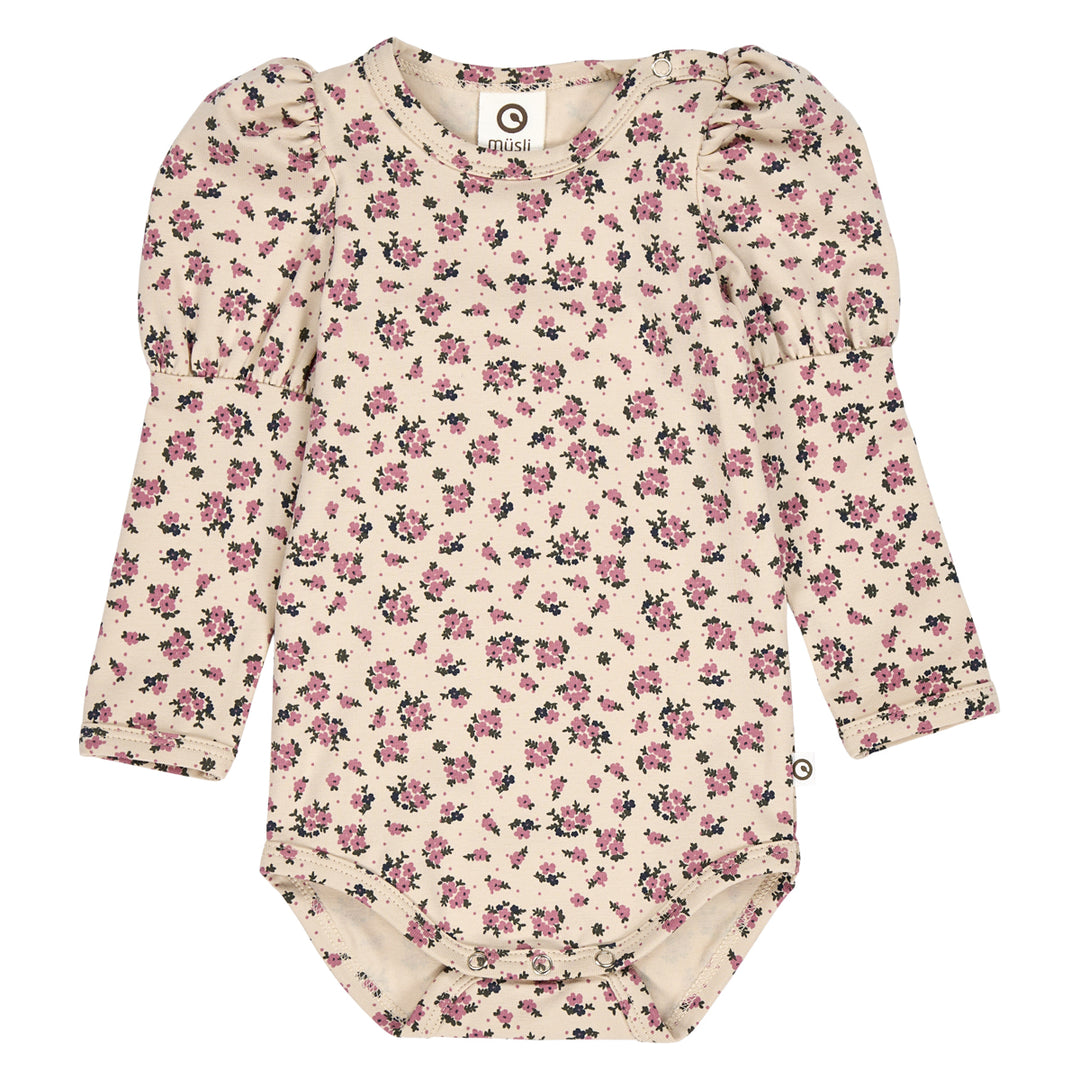müsli ZINNA floral printet puff sleeve body Bodystockings Oak/ Nostalgia rose/ Deep green 690000261