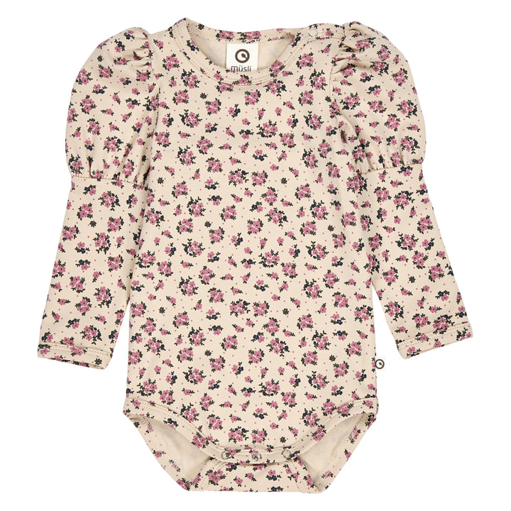 müsli ZINNA floral printet puff sleeve body Bodystockings Oak/ Nostalgia rose/ Deep green 690000261